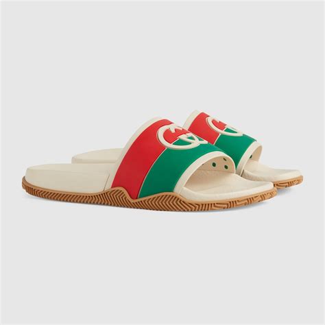 gucci interlocking shoes|Gucci sandals rubber sole.